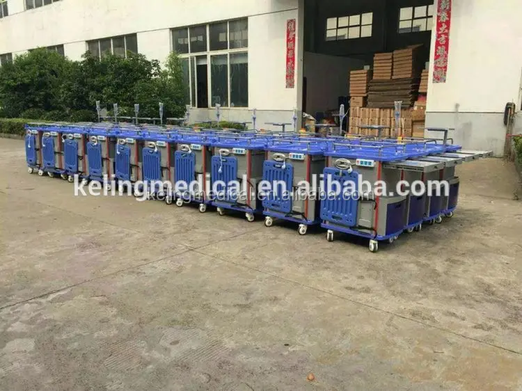 Недорогая тележка для аварийной медицинской одежды Abs анестезирования тележки уборки больниц