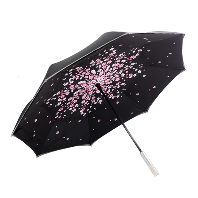 nnovation LED Design Windproof Automatic Open Inverted Umbrella for Safety
