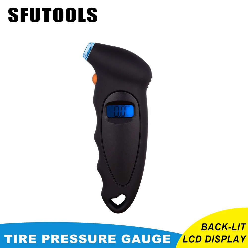 Digital Tire Gauges for Car Truck Bicycle with Backlit LCD and Non-slip Grip Tyre Pressure Gauge 150 PSI 4 Settings Car Tool ABS