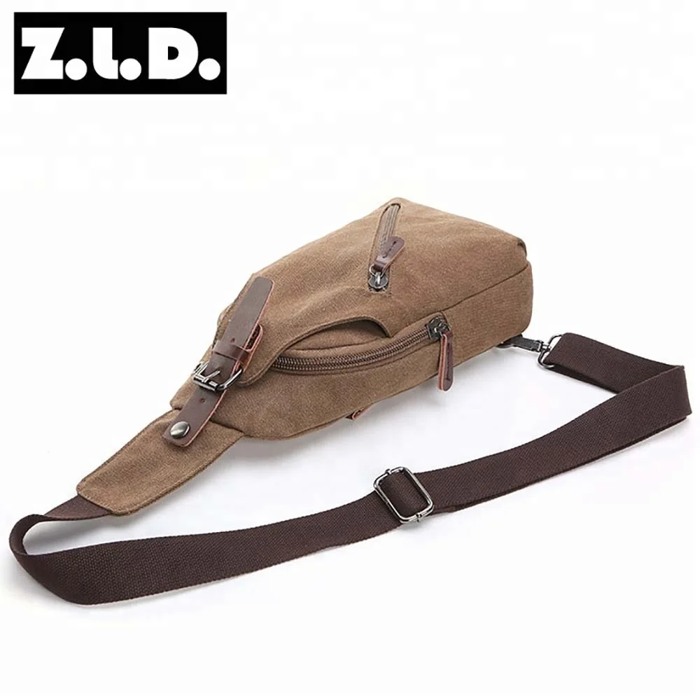 ZUOLUNDUO High Capacity Men Mobile Phone Mens Sling Chest Bag Shoulder Crossbody Bag