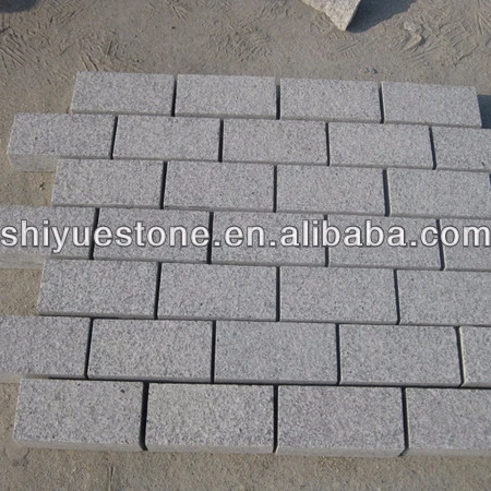 natural light grey granite cobble stone