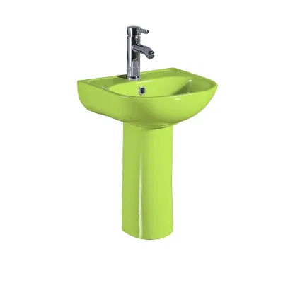 Small size bathroom wash hand ceramic pedestal basin for children