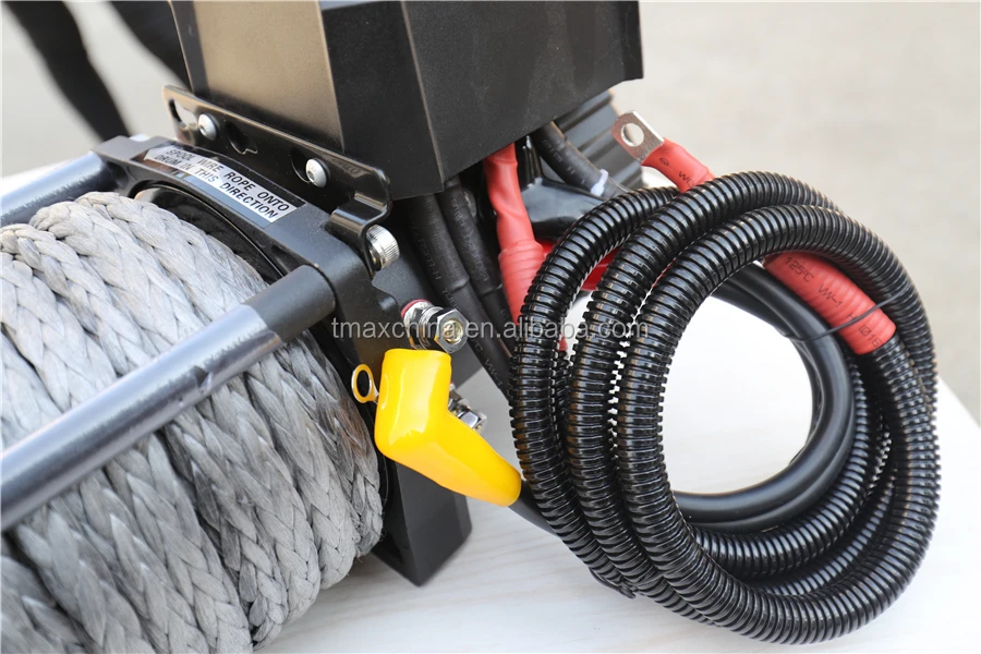 T-MAX Musclelift 12V Steel Cable Rope Electric Motor Winch 12500 lbs for 4x4 Car atv Auto Truck