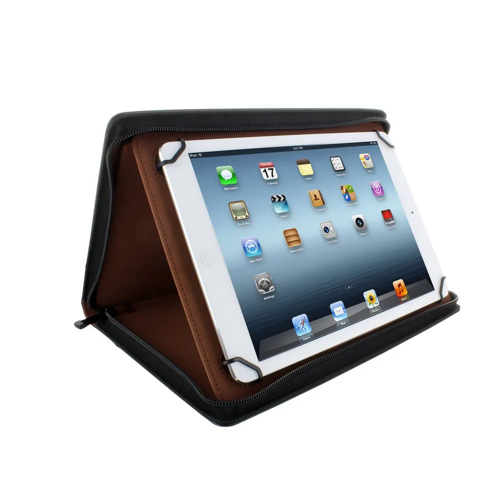 Portfolio Leather Portfolio File Folder Organizer for Ipad A4 PU Leather Padfolio Binder Zippered Padfolio Portfolio Folder