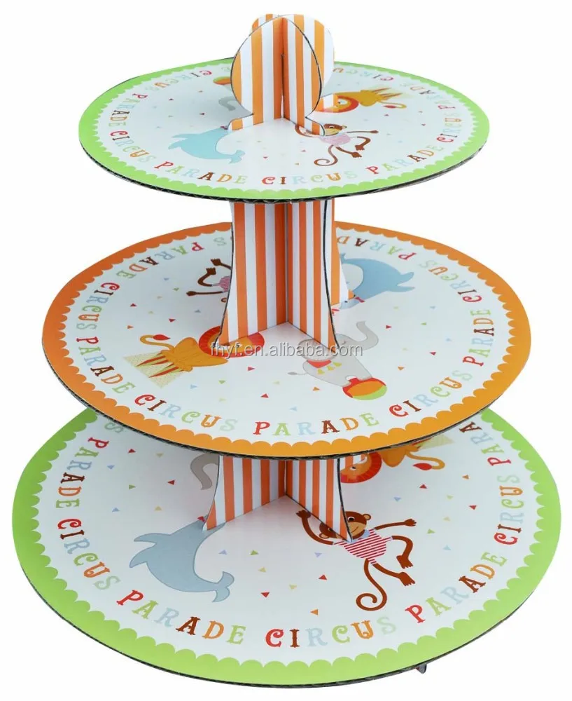 
3 tires Christmas Designed corrugated paper cupcake stands Ningbo 