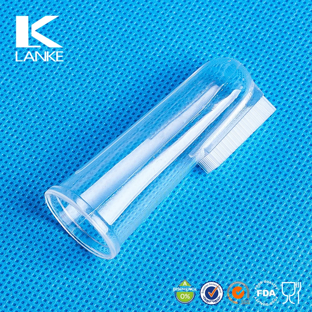 
BPA Free Food Grade Reusable Silicone Baby Finger Toothbrush 