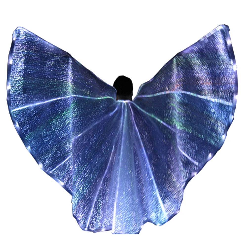 Festival Costume Smart Rainbow Super Party Fiber Optic Fairy Light up Angel Butterfly Isis LED Belly Dance Wings for Dance