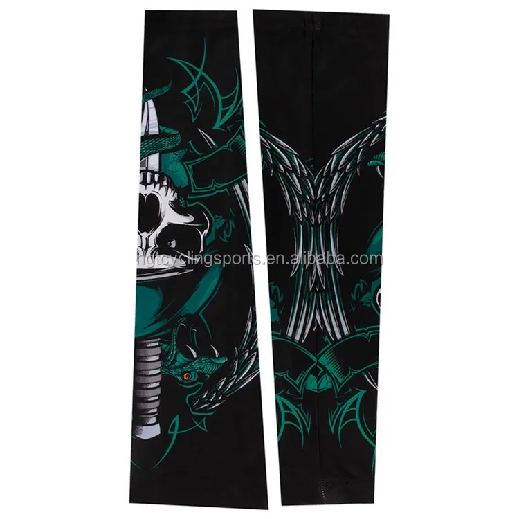 Cycling sports tattoo sleeves uv cool arm sleeves cycling running arm warmer sport elastic oversleeve arm warmers