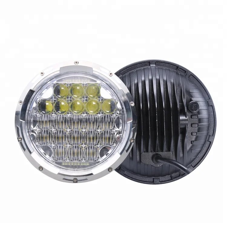 Hot sale 7 Inch 75W 5D Round LED Projector Headlight for Harley Motorcycle