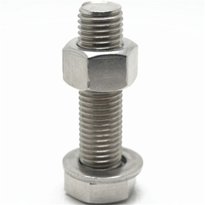 Fasteners Supplier Finish Plain Stainless steel DIN933 or DIN931Hexagon Bolt and Nut with Washer of SS304 SS316