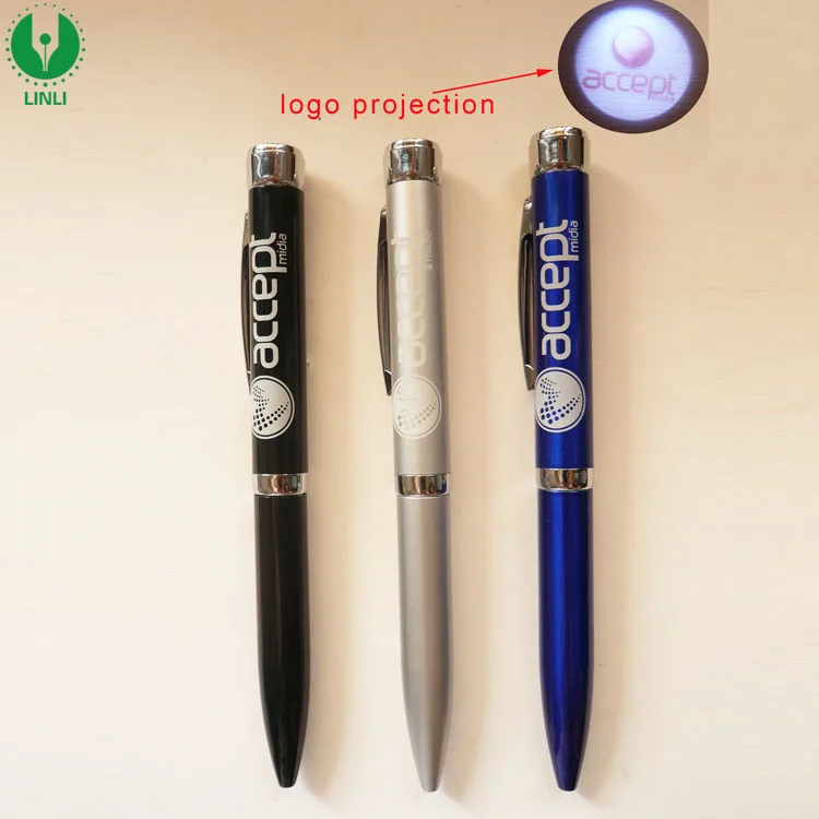 
Metal LED Projector Logo Ball Pen, Light Projector Advertising Ball Pen For Promotion 