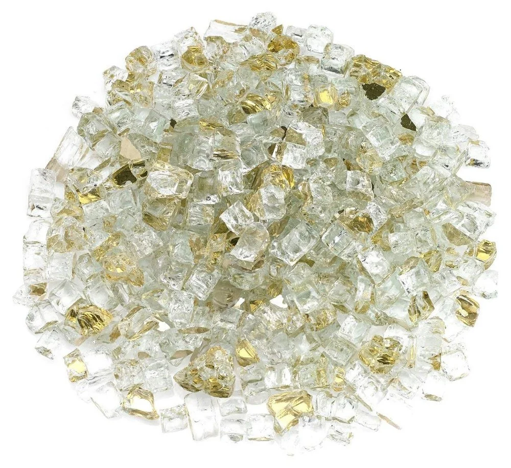 Outdoor Fireplace Gas Clear Reflective Fire Glass