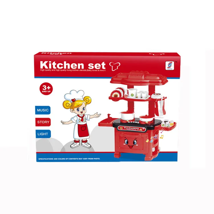 
Kids pretend play cooking game plastic kitchen toy play set 