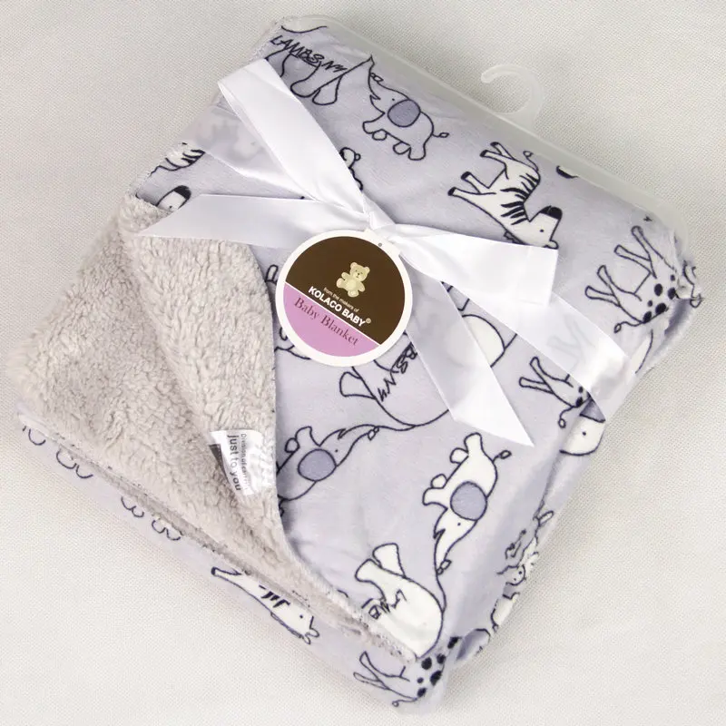 Cute Cartoon Animal Baby Soft Plush Blanket in flannel fleece