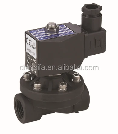 Plastic solenoid valve