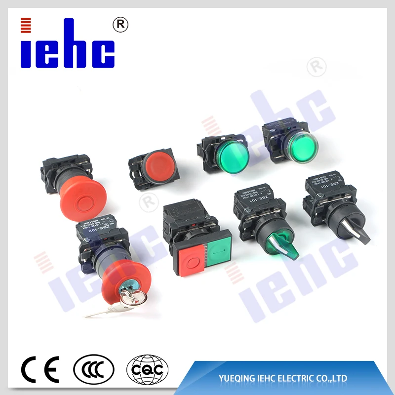 iehc YB4 XB4 series high quality 22mm emergency stop self-locking push-pull mushroom spring return push button switch
