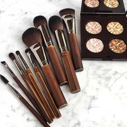 Factory wholesale brushes eyebrow customized eyeshadow brush bamboo make up brushes
