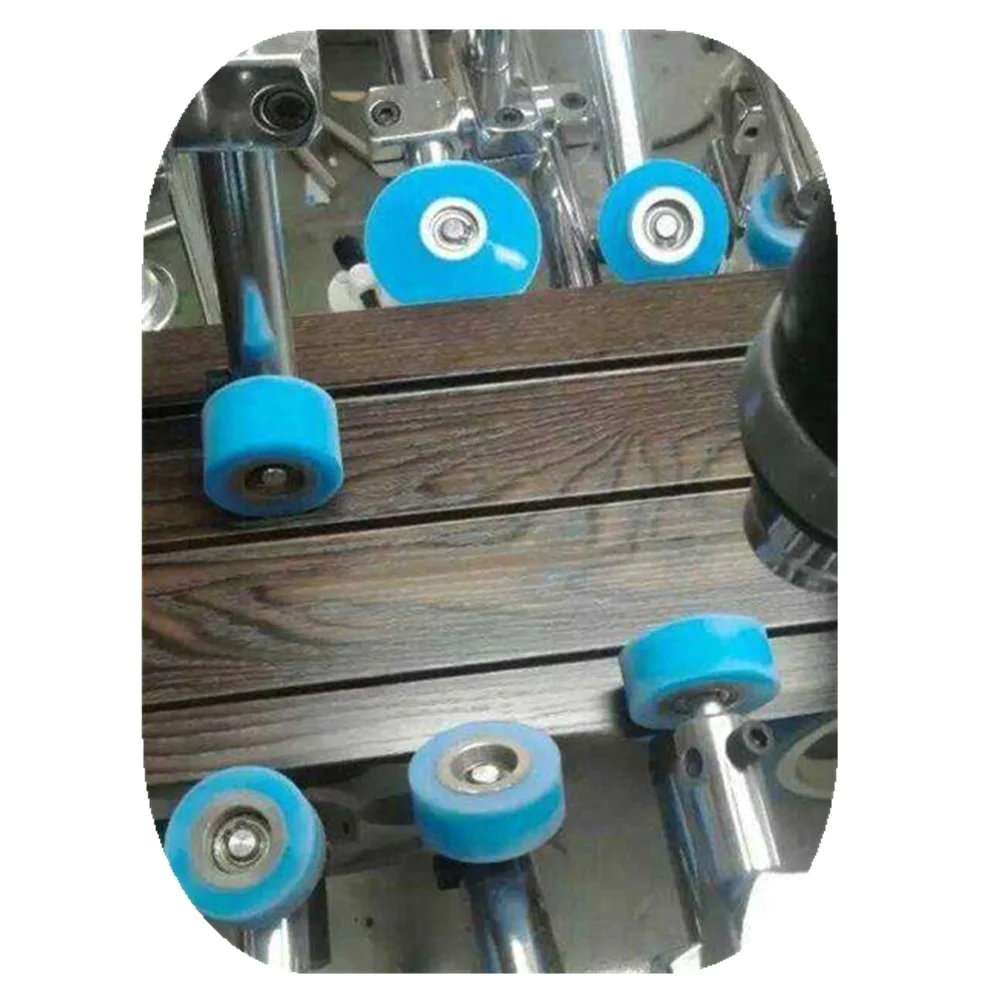 PUR hot melt glue profile wrapping machine with fast changing rollers