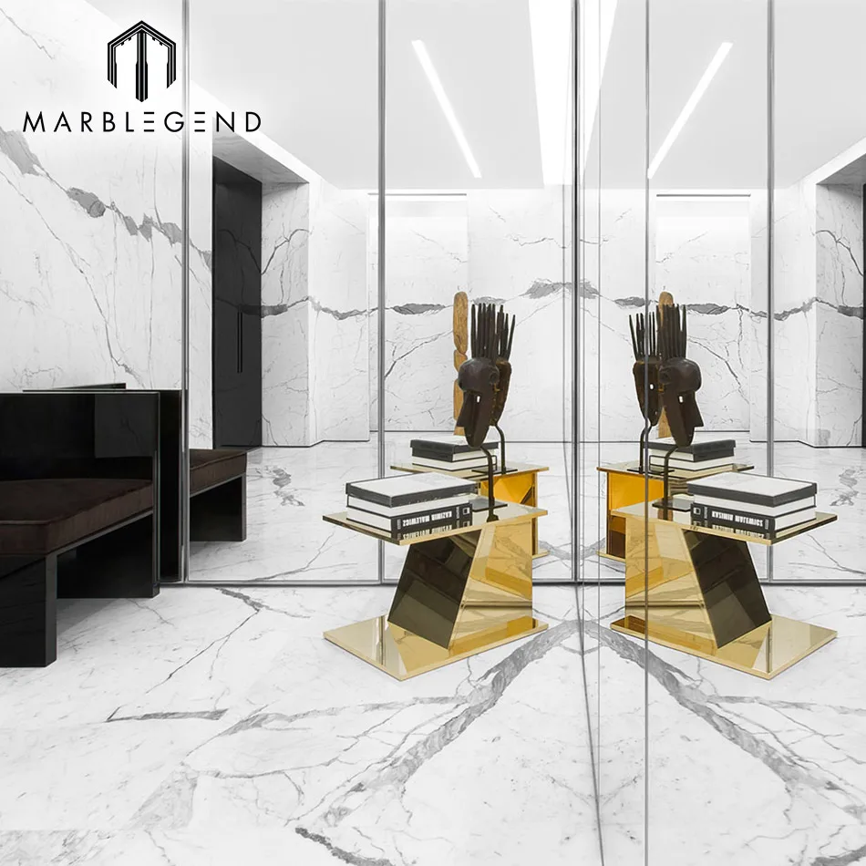 well-known store project  carrara statuario extra white marble