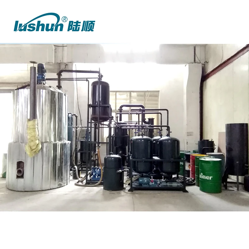 
LUSHUN Brand High Efficiency Waste Engine Oil Recycling Machine To Base Oil 