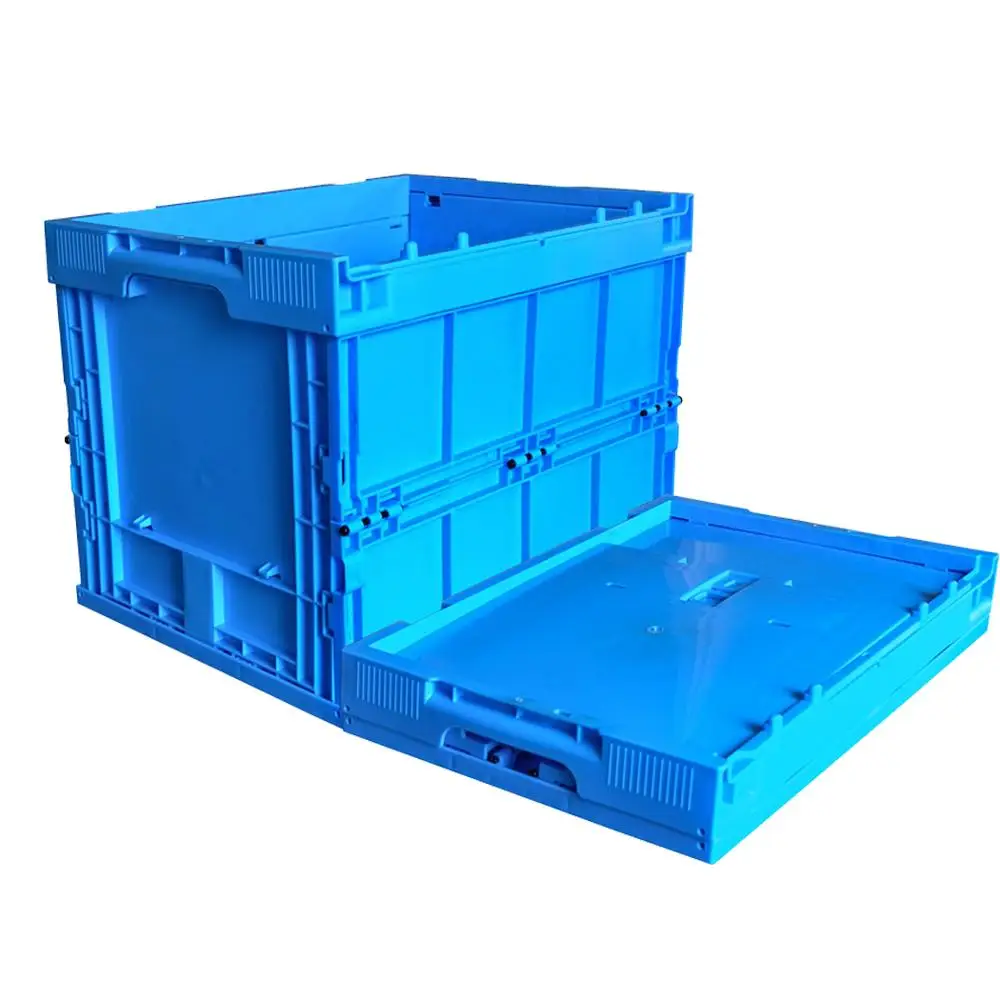 solid box 29 liter collapsible plastic storage container with lid