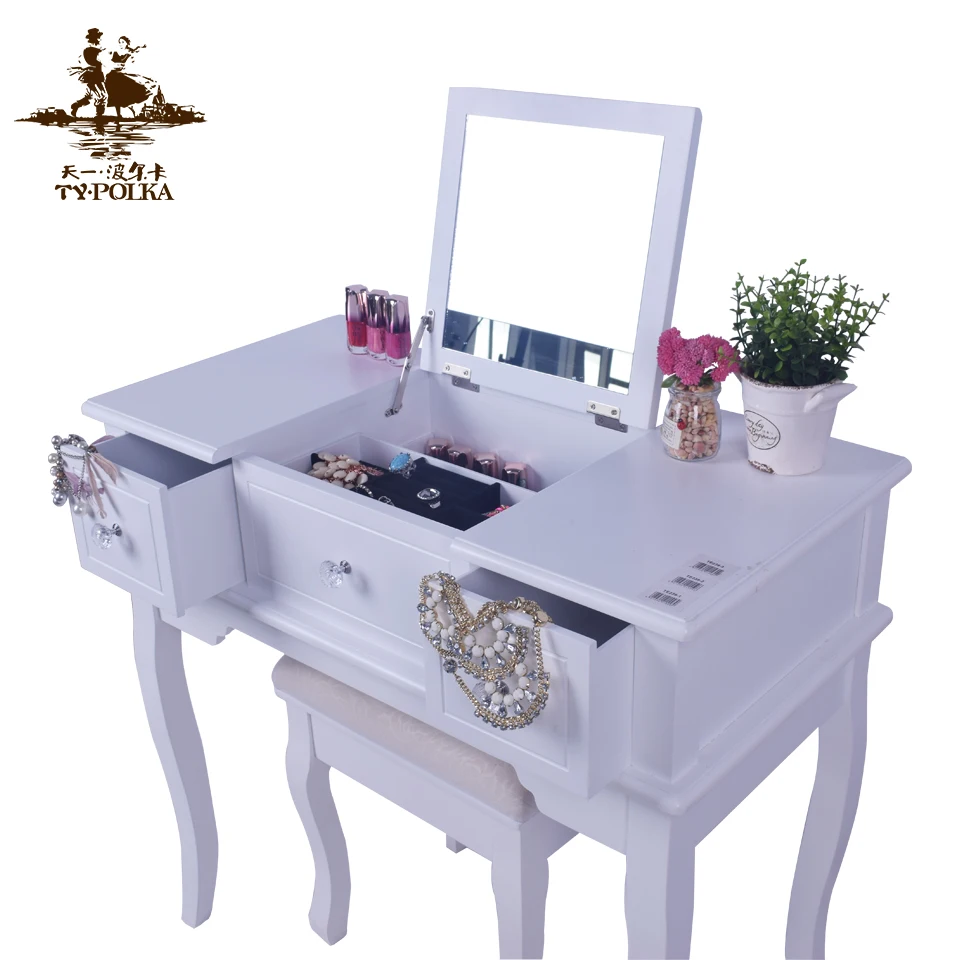 
Bedroom Furniture Vanity Modern Corner Dressing Table With Mirror 