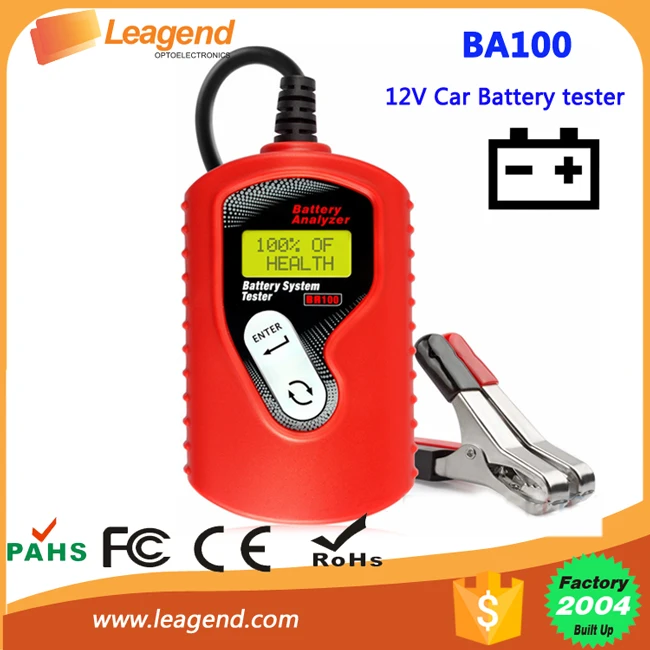 Battery Analyzer Ba100 Digital Car Battery Tester 12v