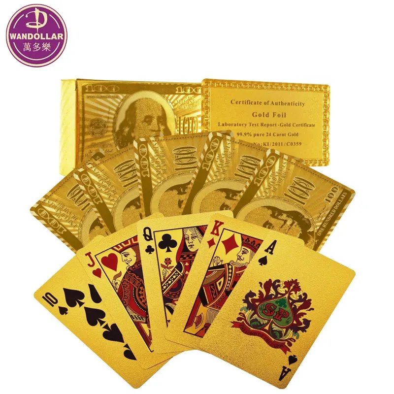Luxury 24K Golden play cards for games