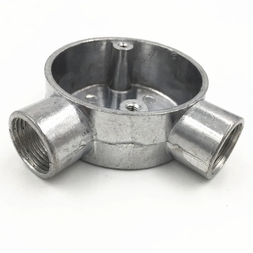 Two Way 20mm BS4568/BS31 GI Electrical Conduit Junction Box