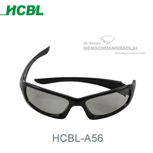 Black frame unique 3D glasses with customized logo for 3D movie/TV