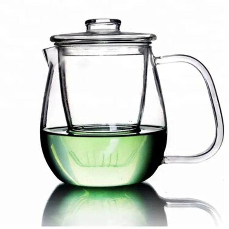 Handblown боросиликатного большой стеклянный кубок один человек чайник с заварки