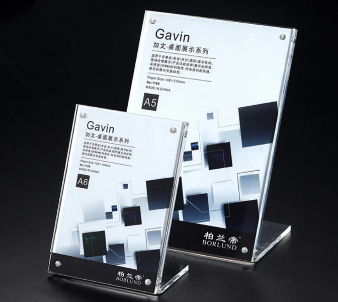 Factory customize wholesale Restaurant Menu Holder  clear acrylic menu holder