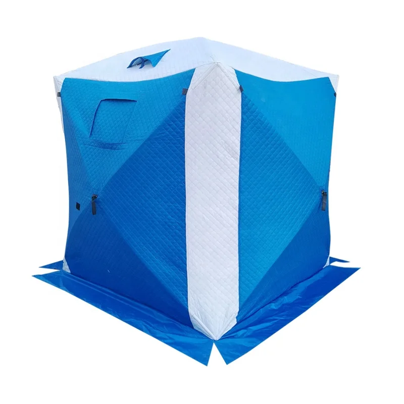 Wholesale eskimo 4 person thunderbay ice cube poly cotton luxury family cabin hub style winter camping eskimo fishing tent