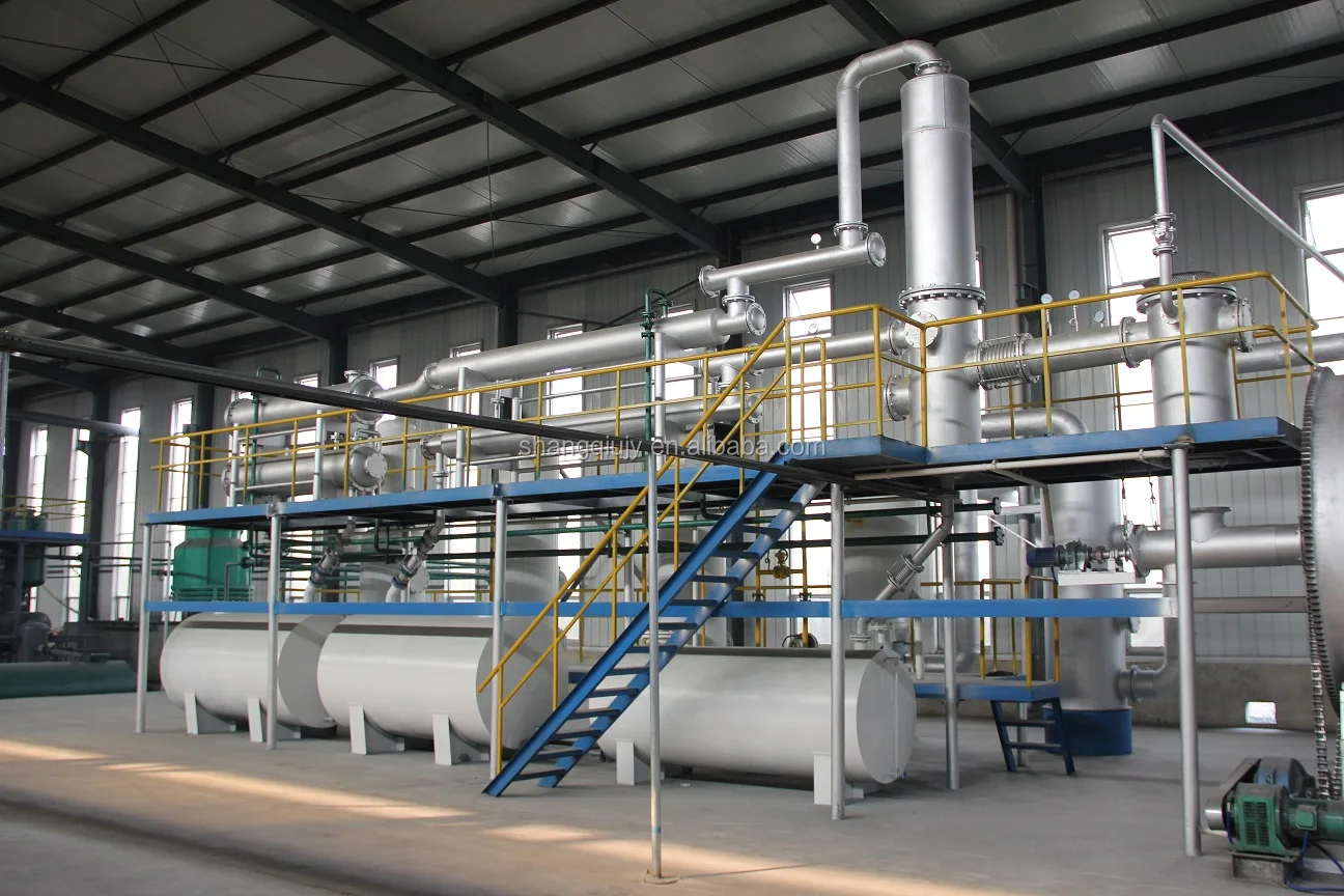 Waste Tyre Plastic Rubber Pyrolysis Plant Converting to Fuel Oil