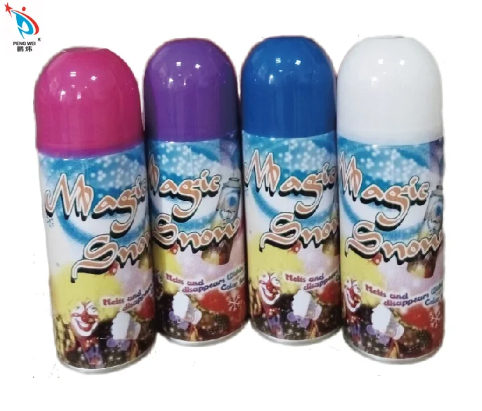 Горячая продажа 250 мл босс цветной снег для холи фестиваль/Рождество спрей снег