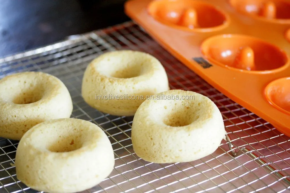 Wholesale 12 Cavities Mini size Non-stick silicone donut tray