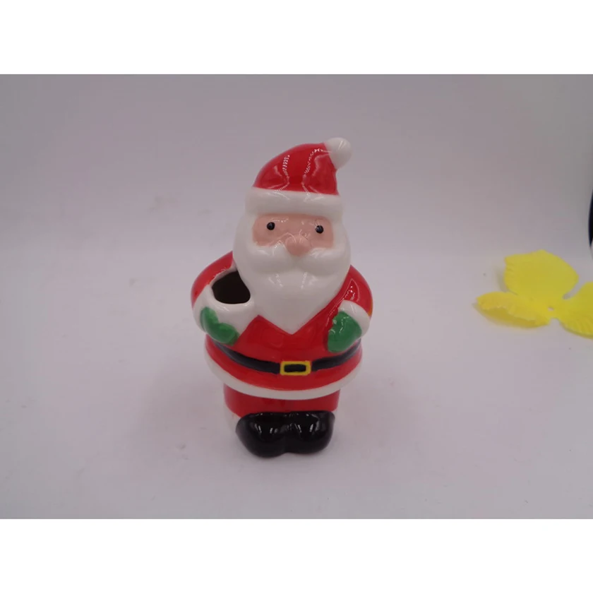 Декоративные керамические выдалбливают Снеговик чай свет подсвечник