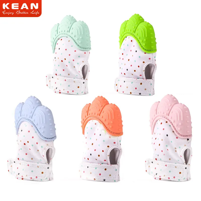 Promotion Eco Friendly Chew Baby Silicone Teether Mitten