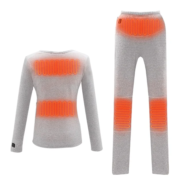 
Full Set Outdoor Use Smart Wearable Battery Heated Long Underwear For Body Warming 