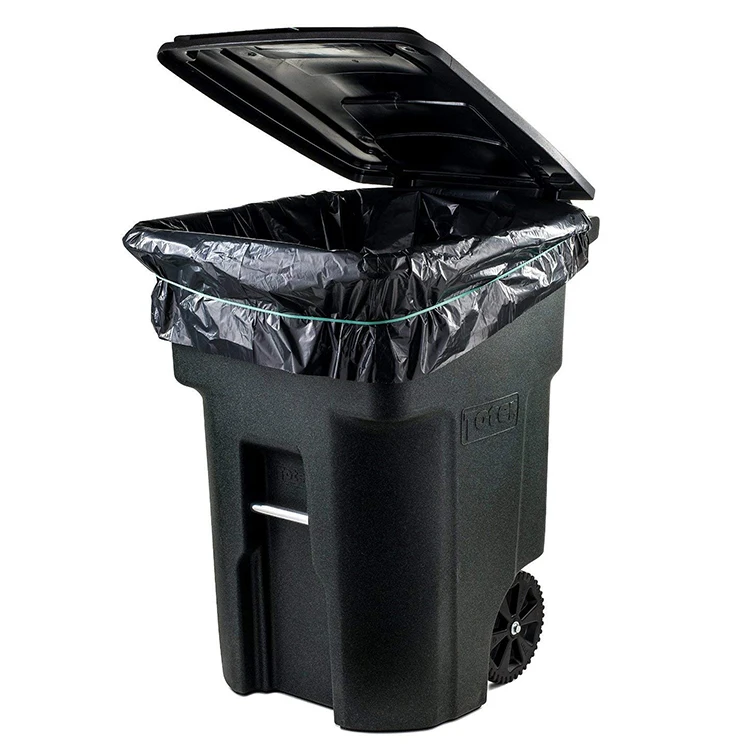 China manufacturing construction biodegradable big hdpe ldpe plastic garbage bag black with eco black plastic trash bag garbage