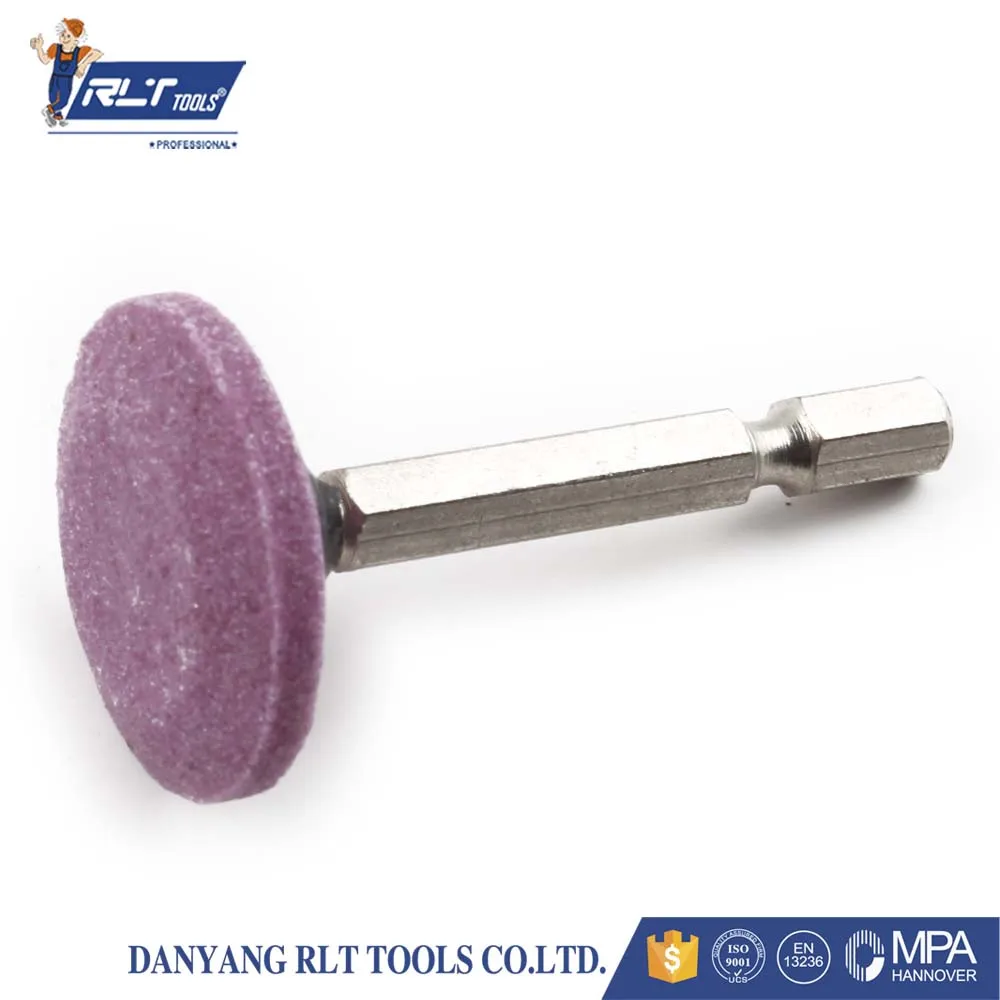 
Small ceramic grind head with hex shank 