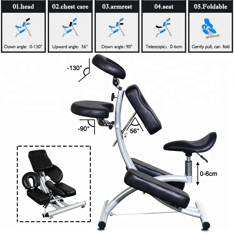 adjustable portable tattoo chair fold mesh tattoo chair