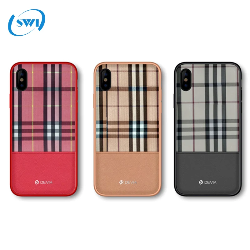 
Shenzhen Devia delicate cloth leather for iphone 5 5s case in stock mobile back cover for iphoneX phone case 