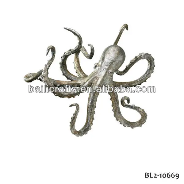 Proper price top quality cast iron home decor wall octopus sculpture
