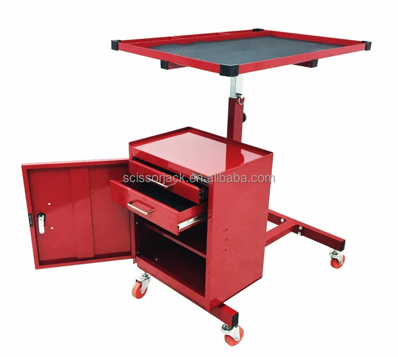 Work Table,31-Inch Steel Tool Cart, Red