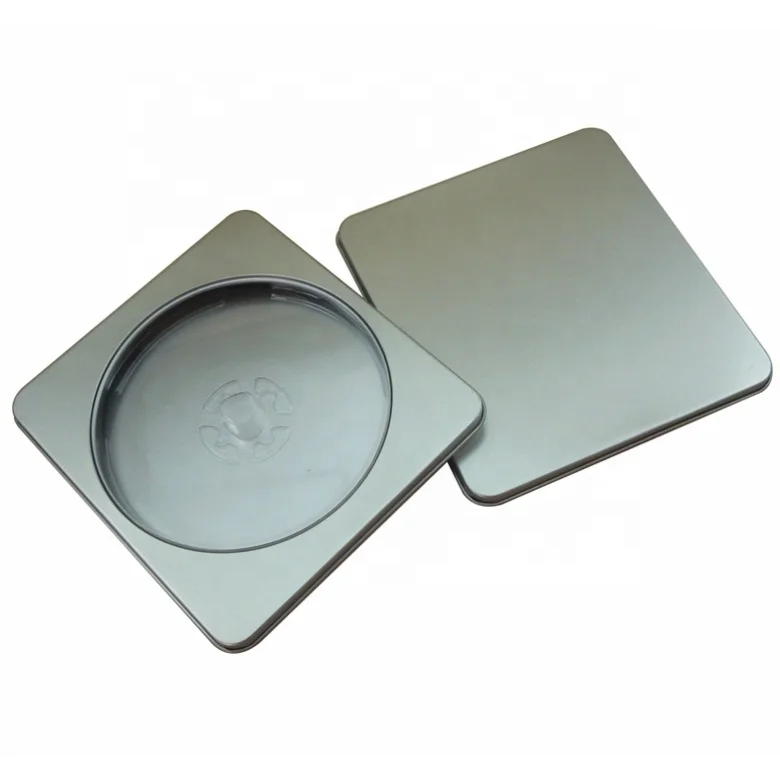 Hot sale tin cans nice rectangle DVD/CD metal tin box for CD/DVD packing