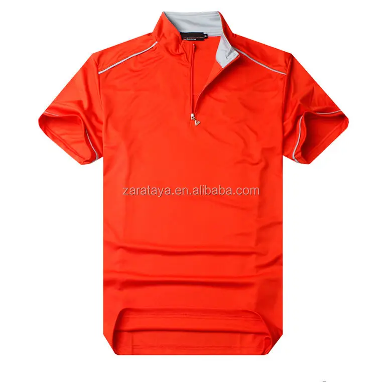 wholesale fashion golf gear fabric men Golf wear half zip sweat-free quick-dry jersey short sleeves T-Shirt customizable