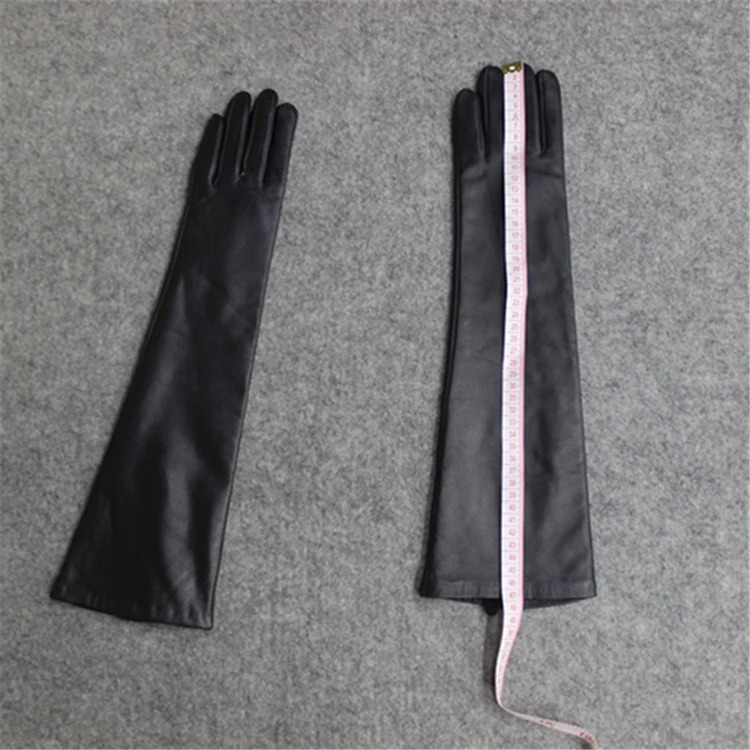 
Top Quality Winter Genuine Sheepskin Leather Glove With Real Rabbit Fur Trim 