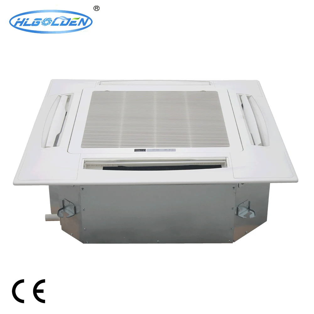 Chilled water 4 way ceiling type cassette fan coil unit price