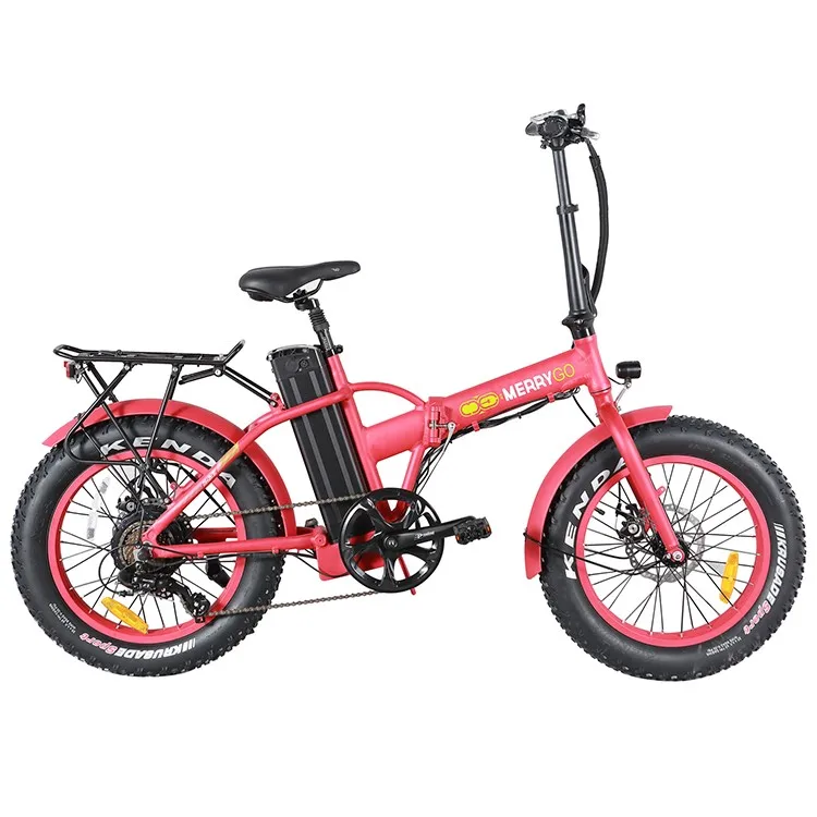 48V500W 20 inch Folding Bicycle Fat Tyre Electric Bike